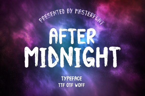 After Midnight Font: A Bold Display Typeface for Creative Projects