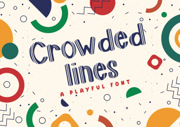 Crowded Lines Font: A Playful Display Typeface for Creative Makers