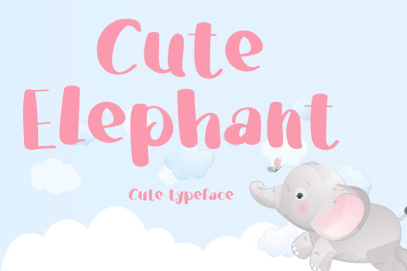 Cute Elephant Font for Creative Makers and Designers