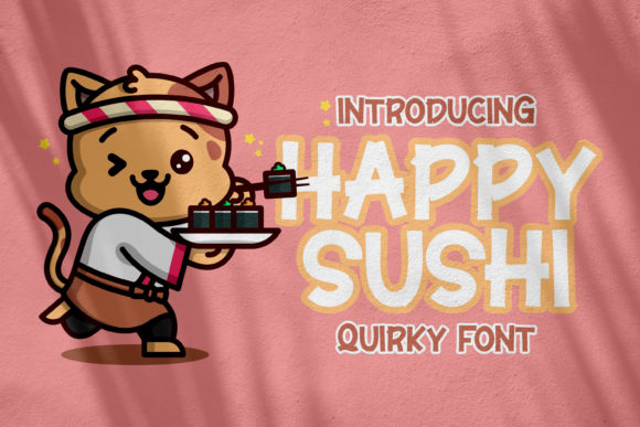 Happy Sushi Font for Playful Editorial Design