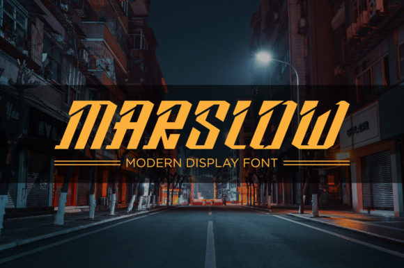 Marslow Display Font for Bold and Modern Craft Designs