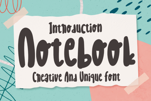 Notebook Display Font for Creative Publishing