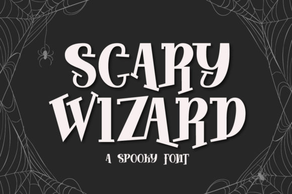 Scary Wizard Font: A Spooky Display Typeface for Craft Creators