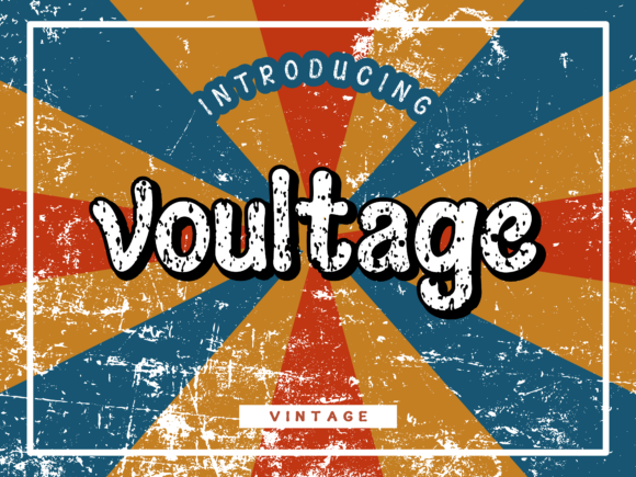 Voultage Display Font for Craft Projects and Commercial Designs