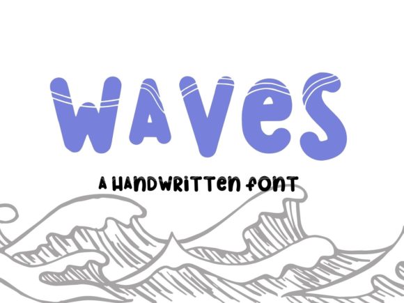 Waves Display Font for Playful and Authentic Editorial Design